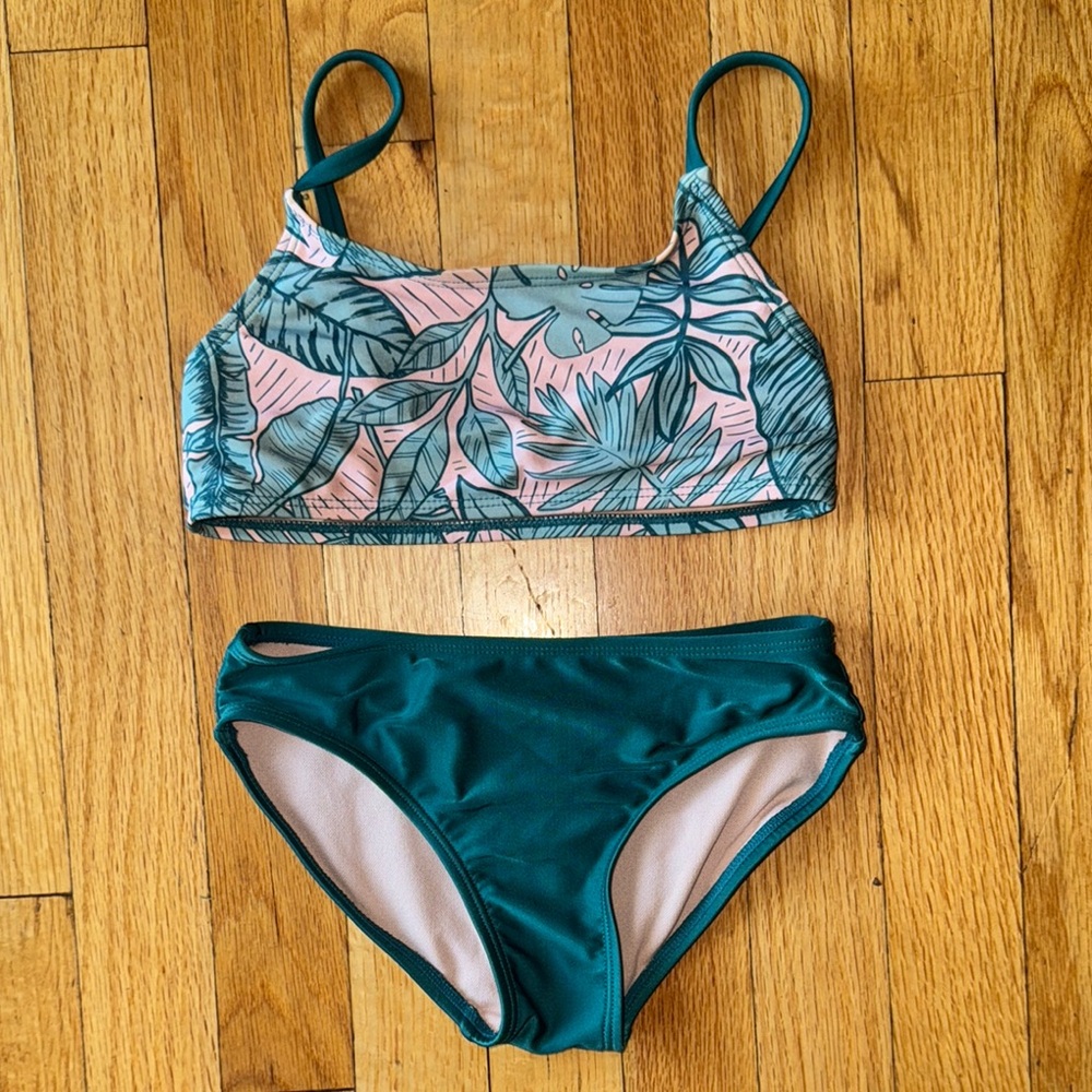 Art Class Kids Swim Bikini - Pink and Green